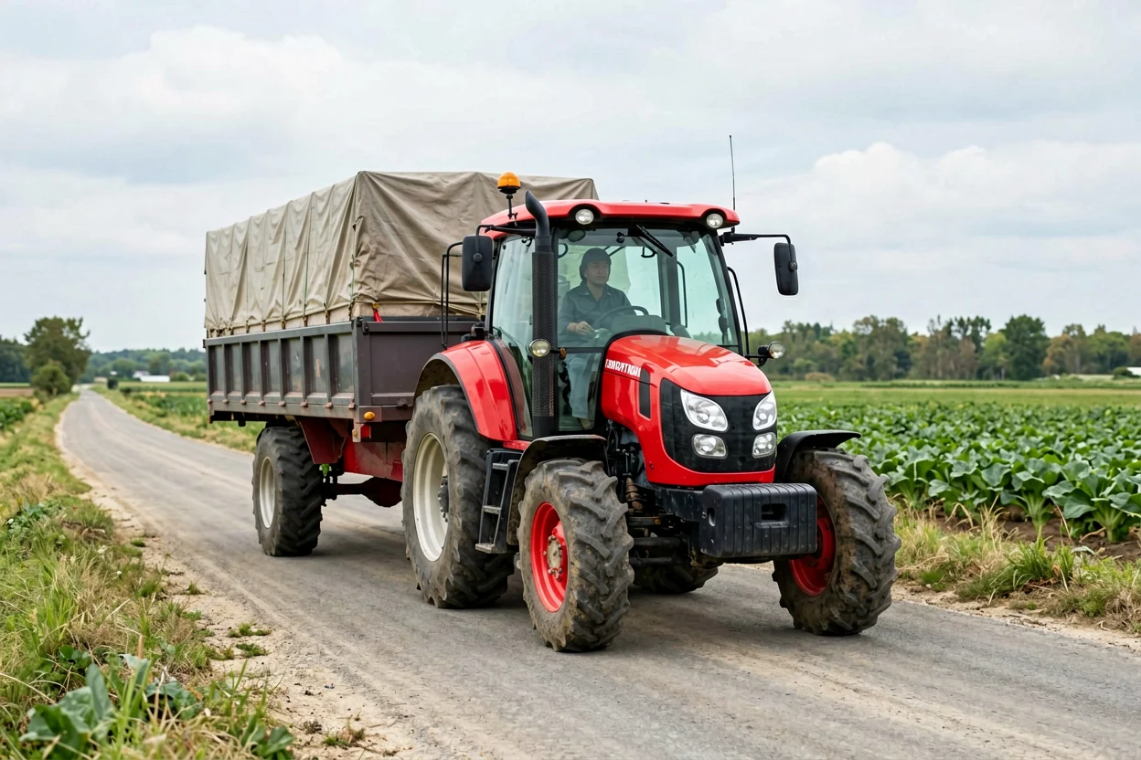 Tractor for farm transportation