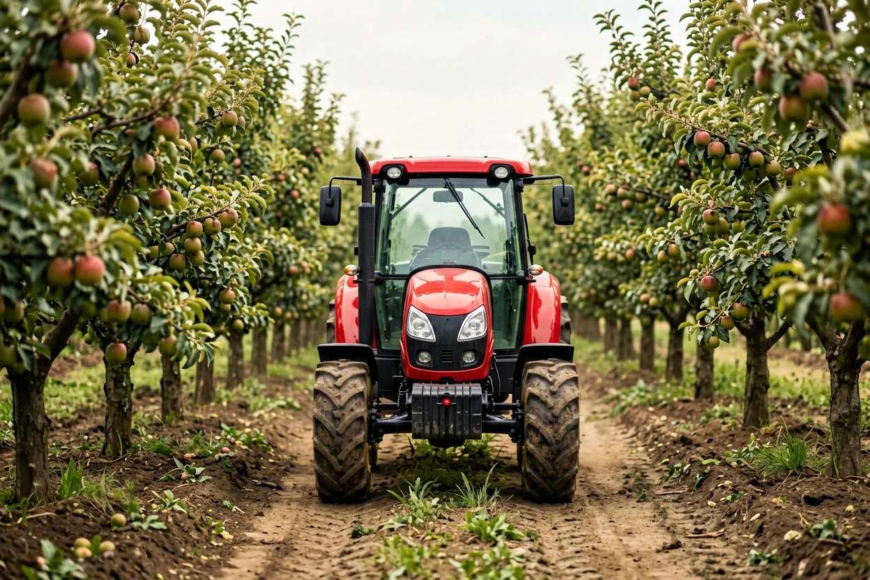 Tractor rotary tilling