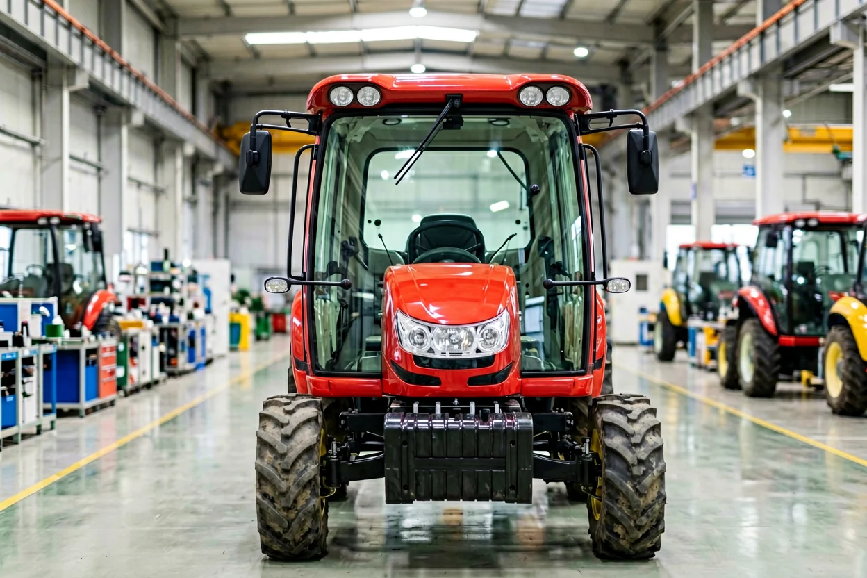 ROPS with canopy tractor