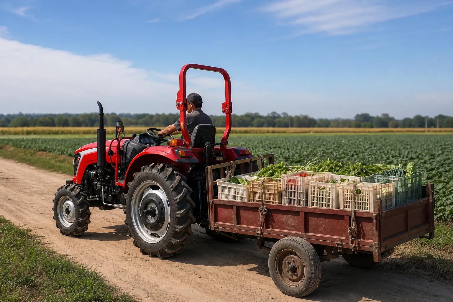 Tractor for farm transportation