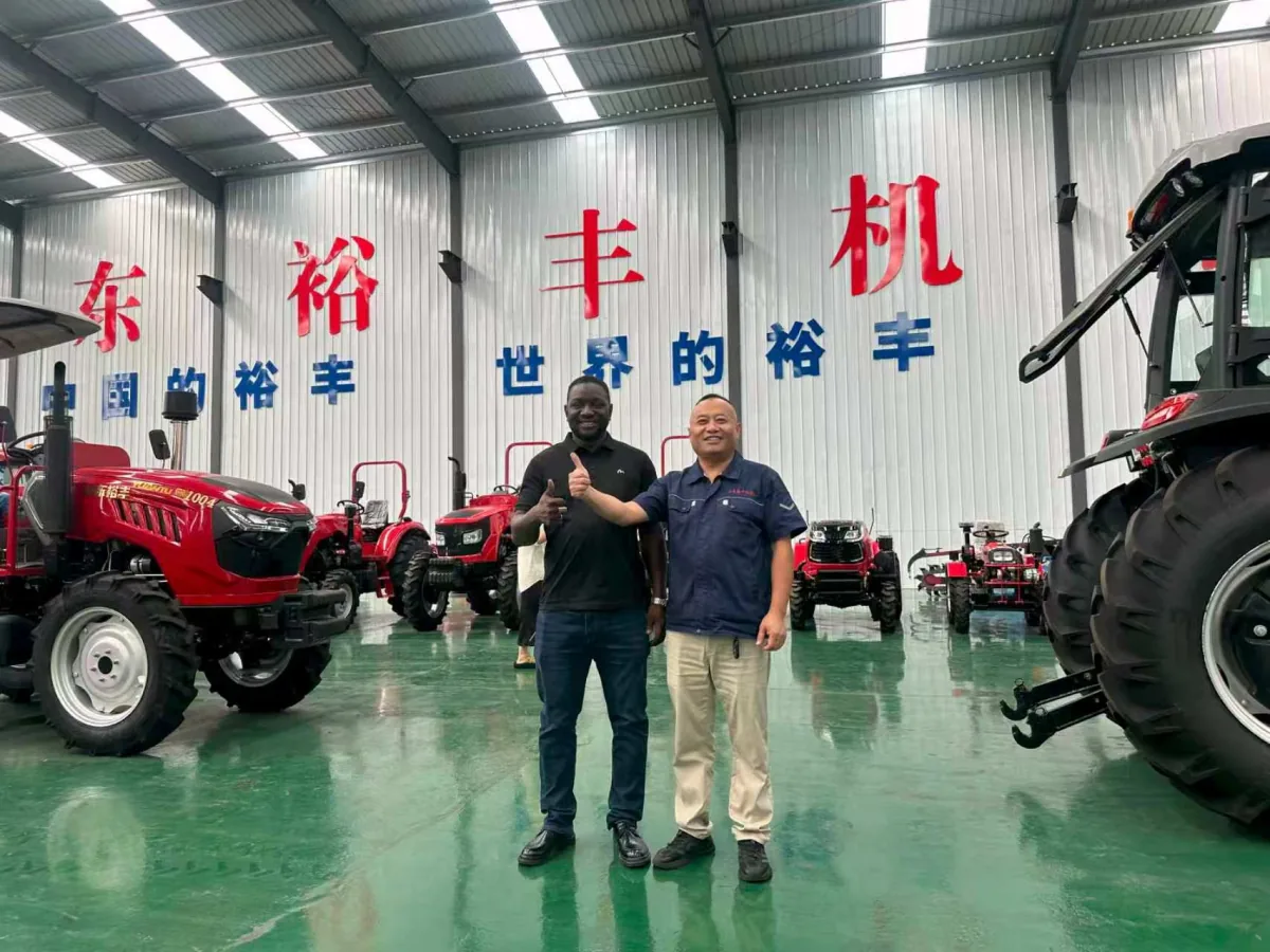 Customer visiting the HETIAN tractor showroom