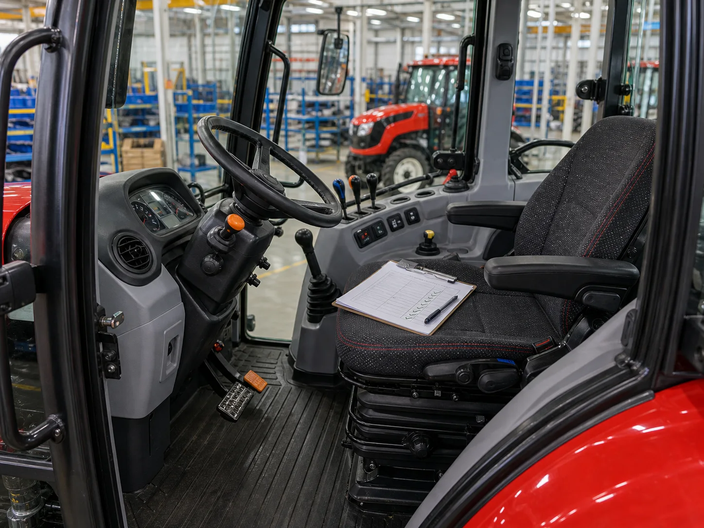 Tractor cabin inspection
