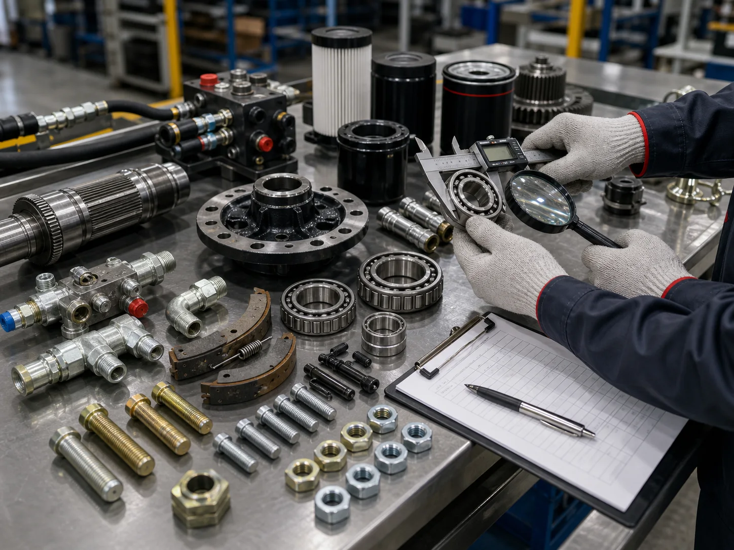 Tractor component inspection