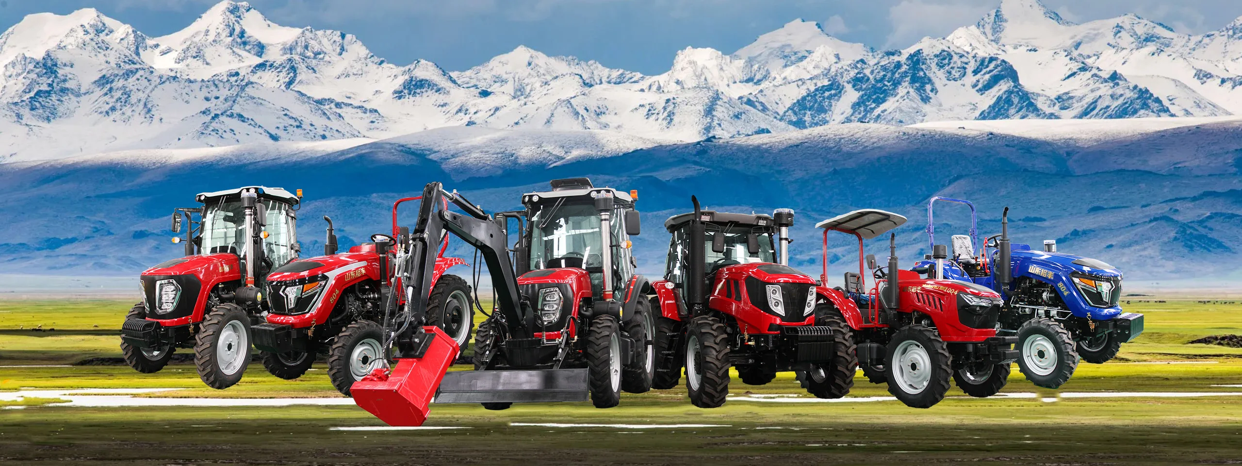 HETIAN tractor product range in an agricultural landscape